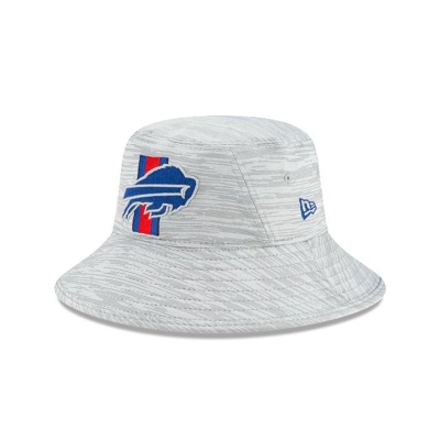 Blue Buffalo Bills Hat - New Era NFL Official NFL Training Stretch Bucket Hat USA9561308